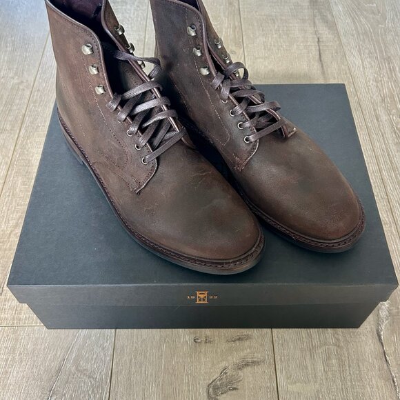 Allen Edmonds Higgins Mill Weatherproof Boots Brown Waxed Suede NEW w/ Box Sz 11 - Picture 5 of 10